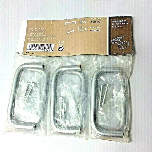 6 Packs Contempo Satin Nickel 3" Cabinet Pull Drawer Handles & Hardware 36 total - Picture 3 of 5